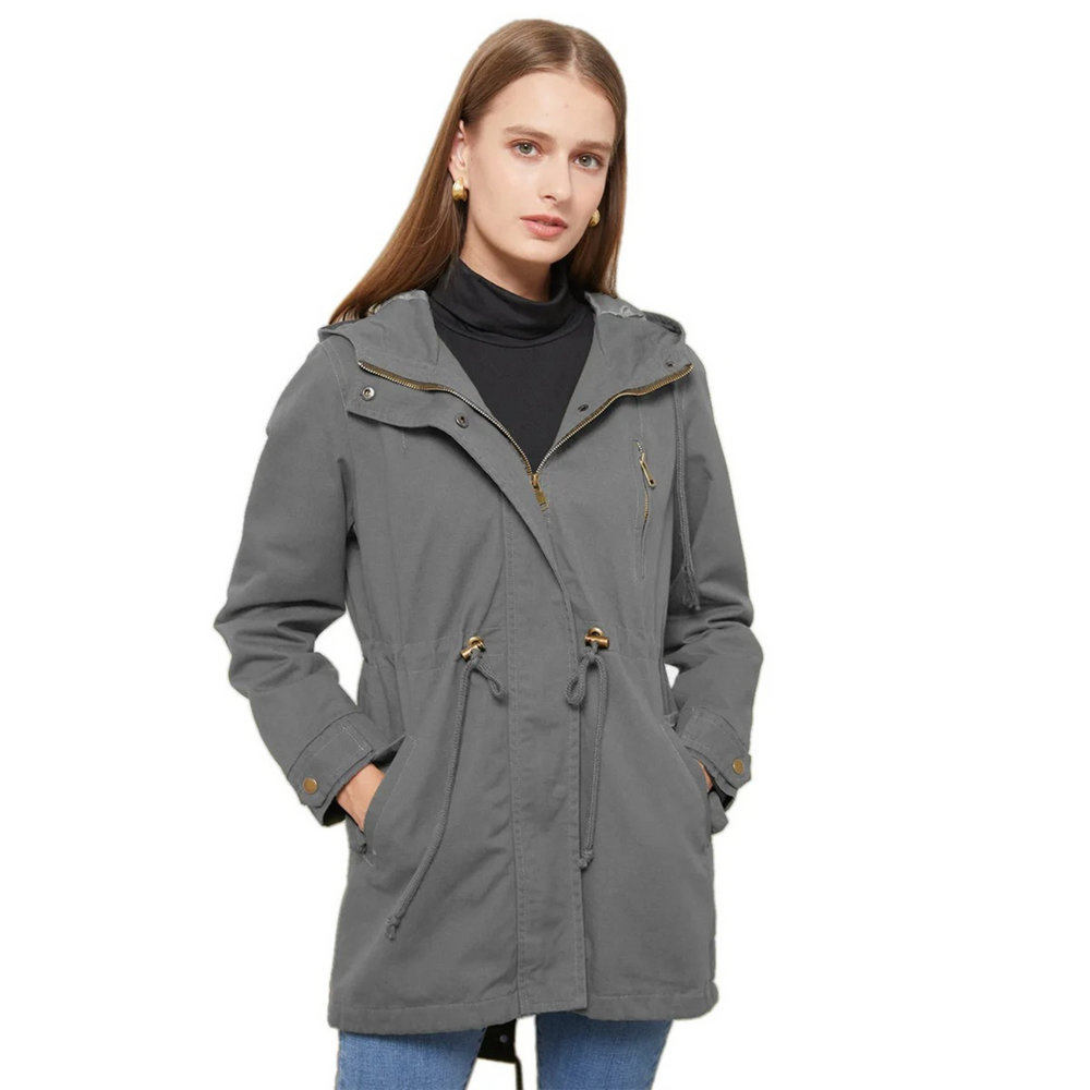 Women’s Lightweight Hooded Windbreaker – Casual Zip Jacket with Pockets
