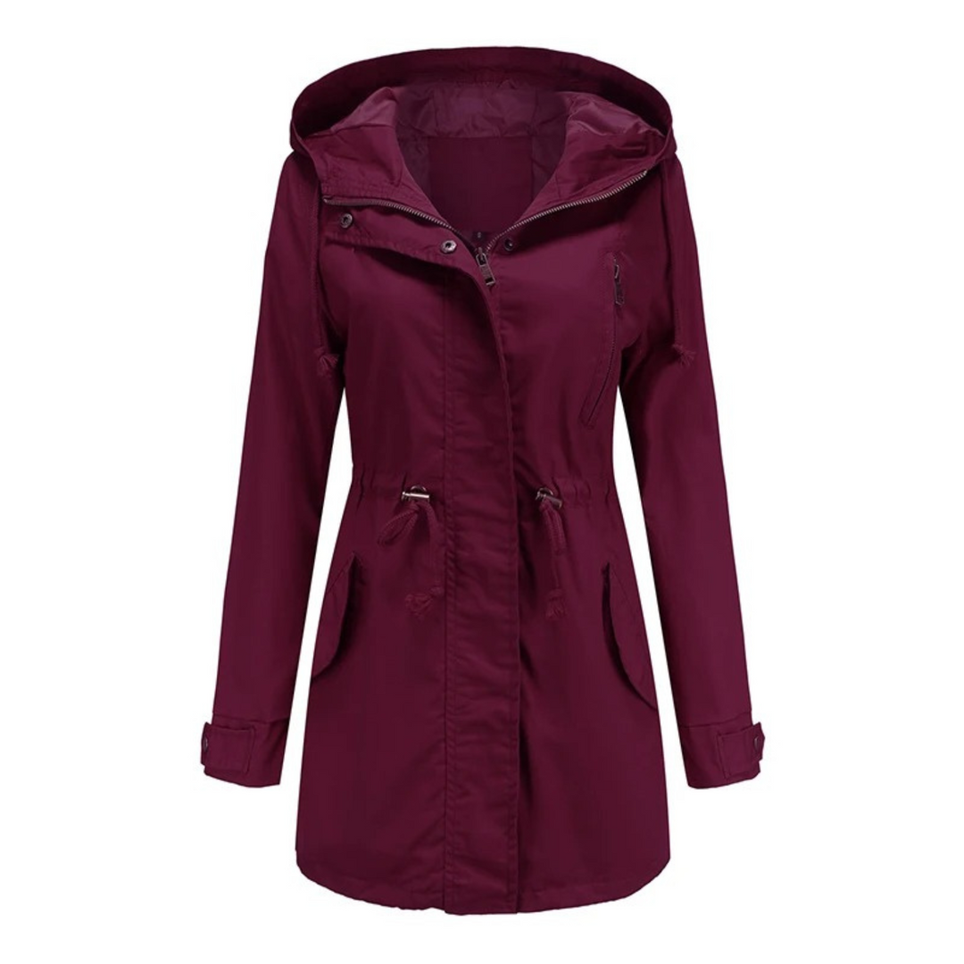 Women’s Lightweight Hooded Windbreaker – Casual Zip Jacket with Pockets