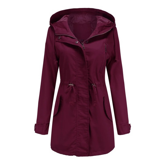 Women’s Lightweight Hooded Windbreaker – Casual Zip Jacket with Pockets