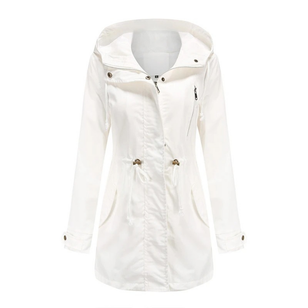 Women’s Lightweight Hooded Windbreaker – Casual Zip Jacket with Pockets