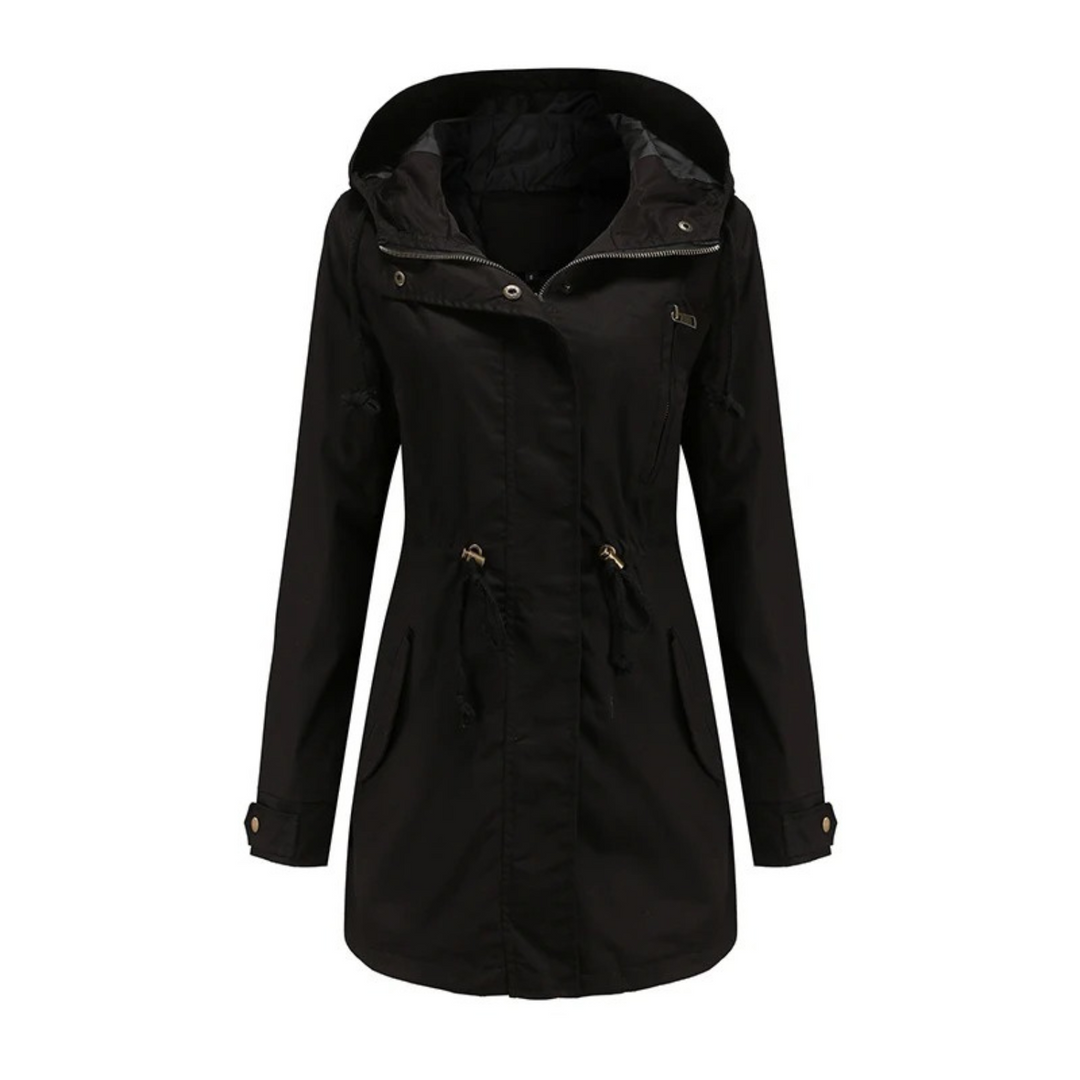Women’s Lightweight Hooded Windbreaker – Casual Zip Jacket with Pockets