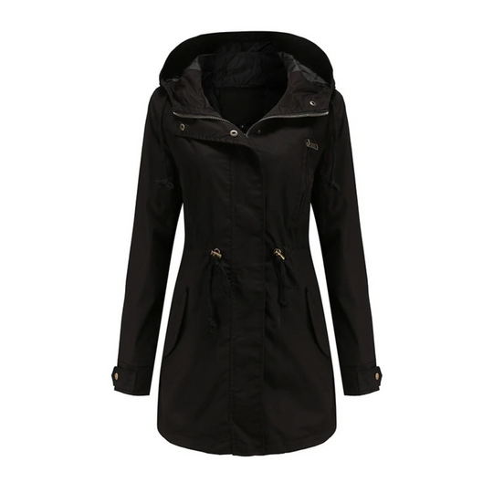 Women’s Lightweight Hooded Windbreaker – Casual Zip Jacket with Pockets