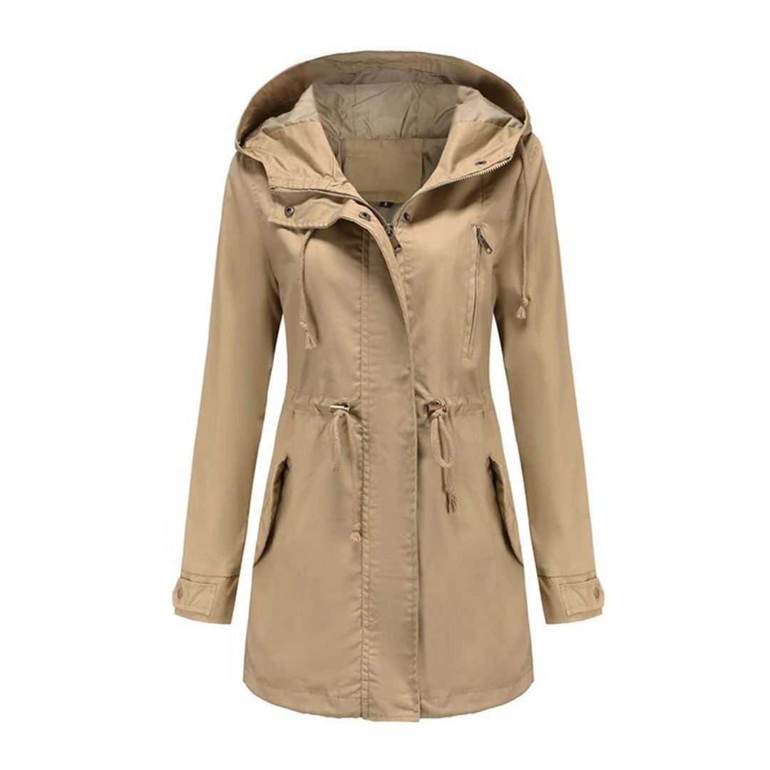 Women’s Lightweight Hooded Windbreaker – Casual Zip Jacket with Pockets