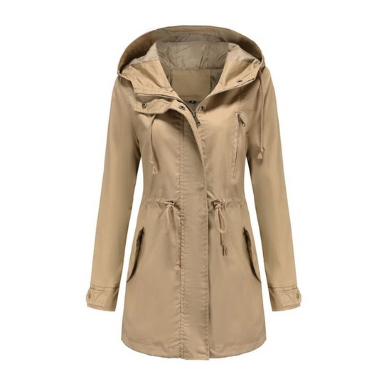 Women’s Lightweight Hooded Windbreaker – Casual Zip Jacket with Pockets