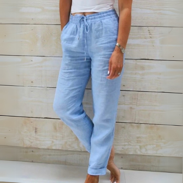 Women’s Lightweight Summer Pants – Relaxed Breathable Drawstring Fit