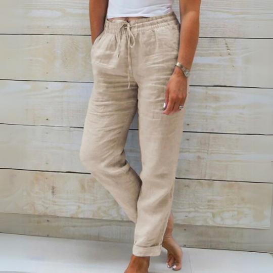 Women’s Lightweight Summer Pants – Relaxed Breathable Drawstring Fit