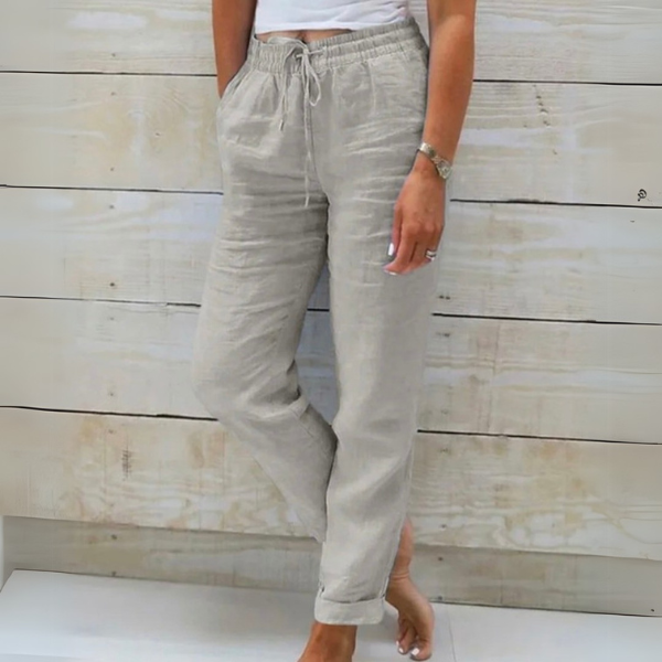 Women’s Lightweight Summer Pants – Relaxed Breathable Drawstring Fit