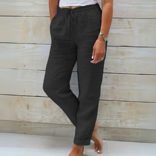 Women’s Lightweight Summer Pants – Relaxed Breathable Drawstring Fit