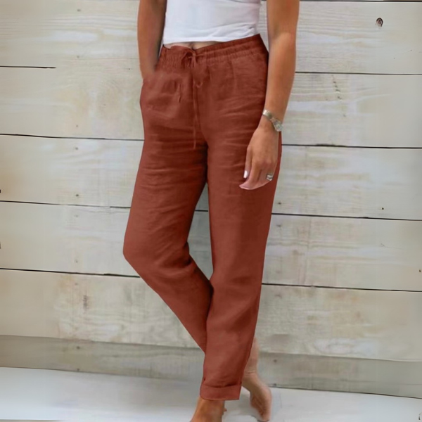 Women’s Lightweight Summer Pants – Relaxed Breathable Drawstring Fit