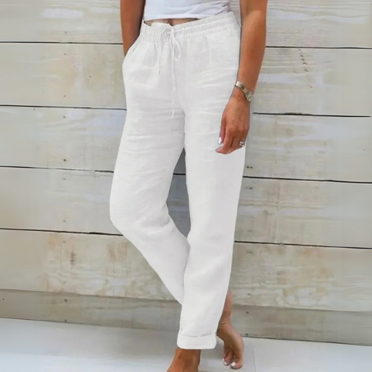 Women’s Lightweight Summer Pants – Relaxed Breathable Drawstring Fit
