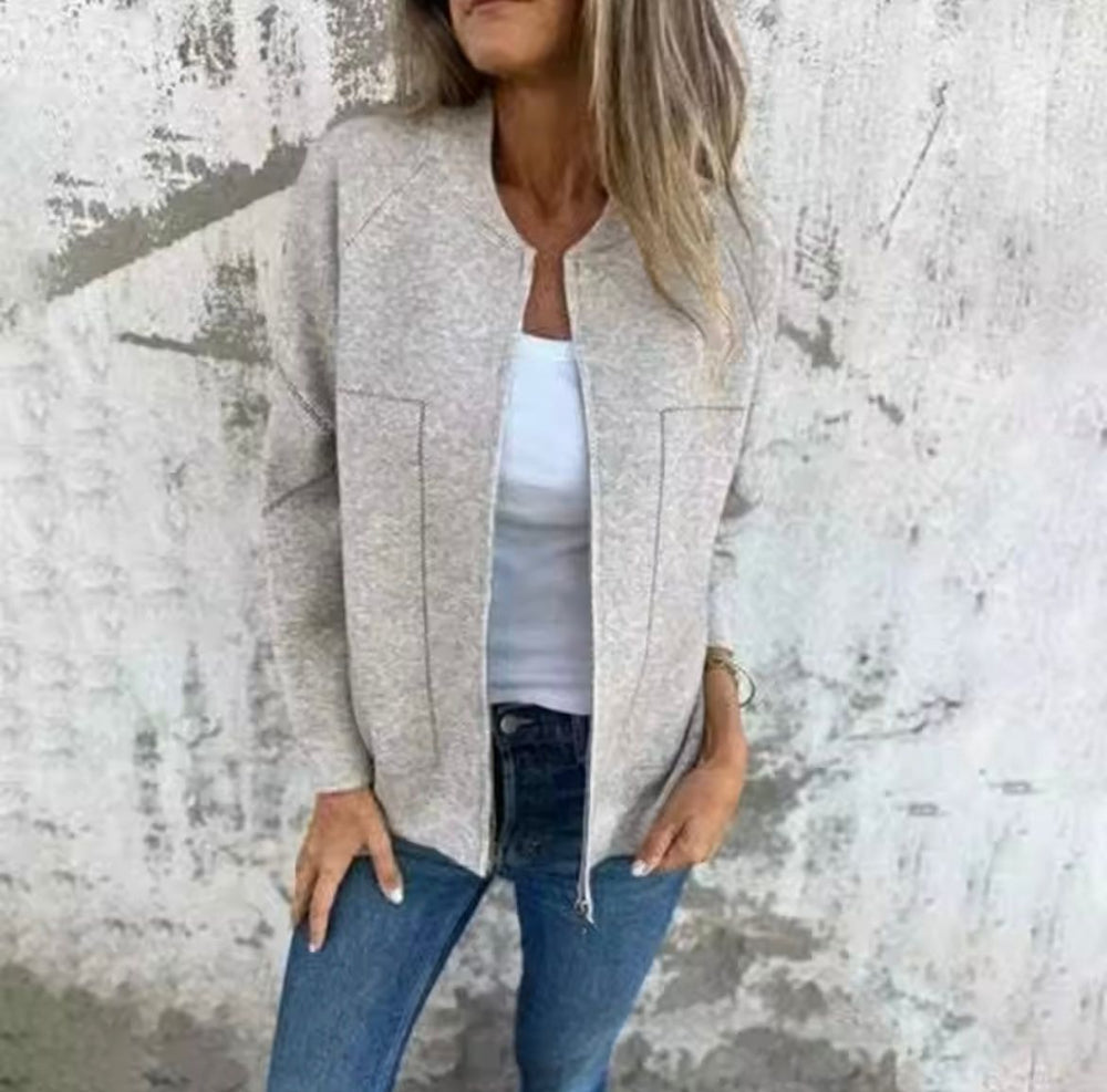 Women's Lightweight Zip Jacket – Relaxed Minimalist Layer