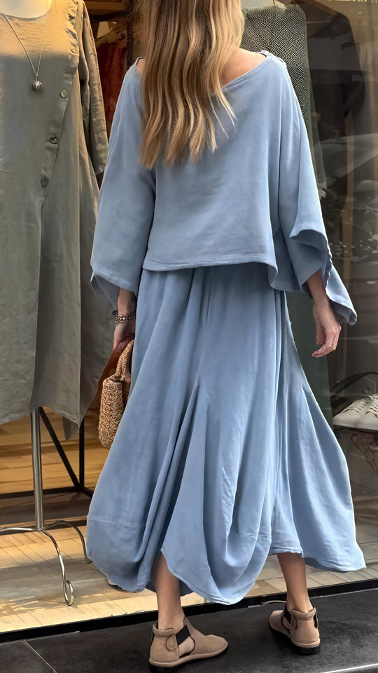 Women’s Loose Two-Piece Set – Drawstring Wide Trousers with Pockets