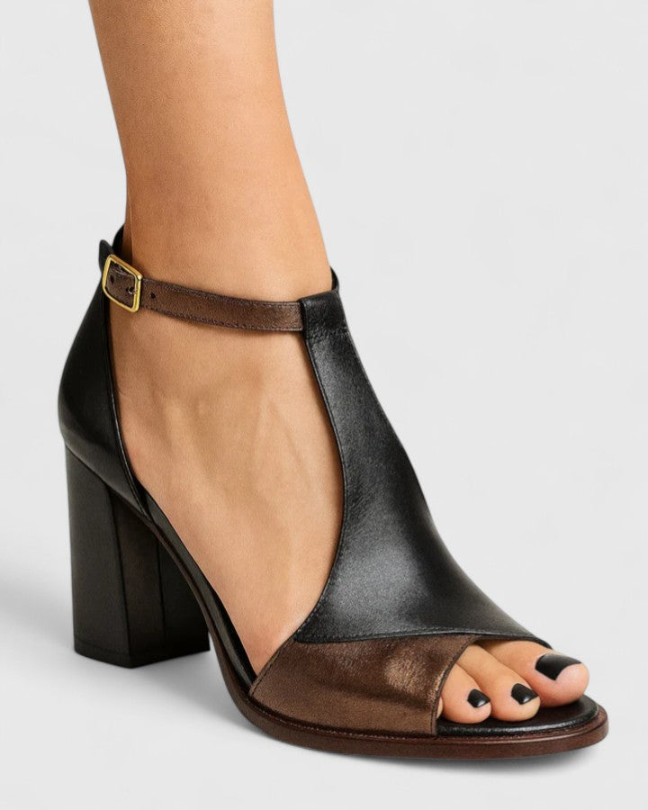 Women's Modern Strap Pumps with Stable Heel