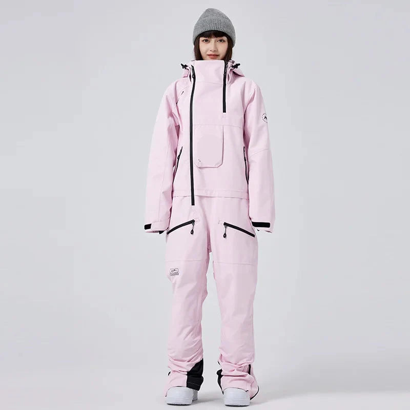 Women's One-Piece Ski Suit – Waterproof Insulated Winter Snowsuit