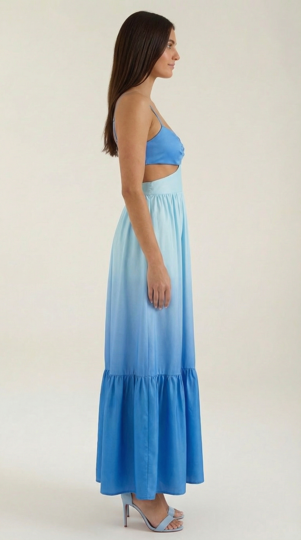 Women's Open-Back Maxi Dress – Cami Neck Cutout Summer Style