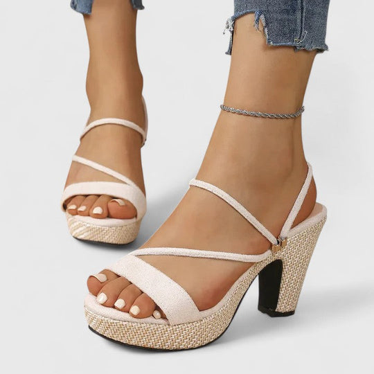 Women’s Open-Toe Heeled Sandals with Ankle Strap
