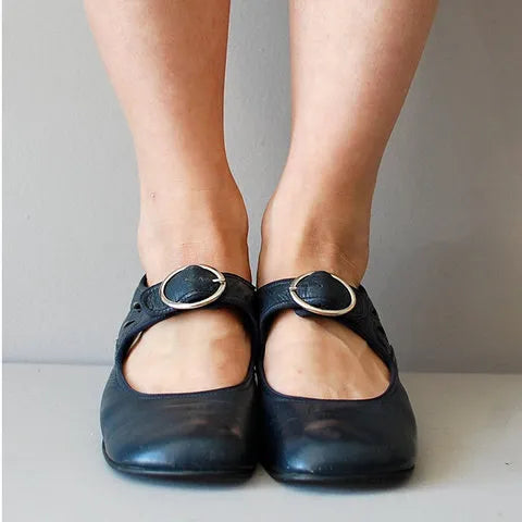 Women’s Open-Toe Heeled Sandals with Buckle Strap