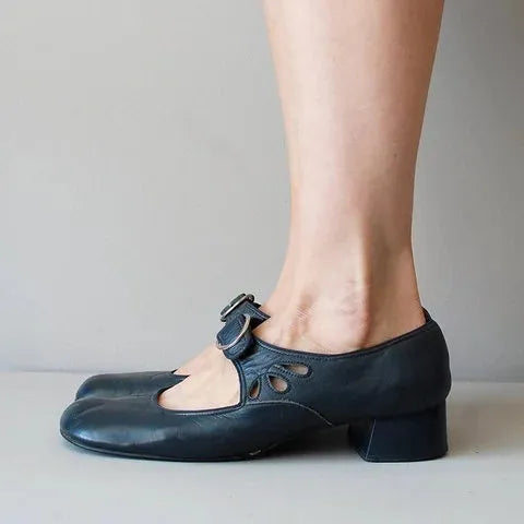 Women’s Open-Toe Heeled Sandals with Buckle Strap