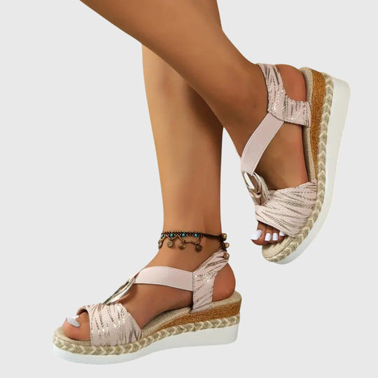 Women’s Orthopaedic-Style Slip-On Sandals with Cushioned Footbed