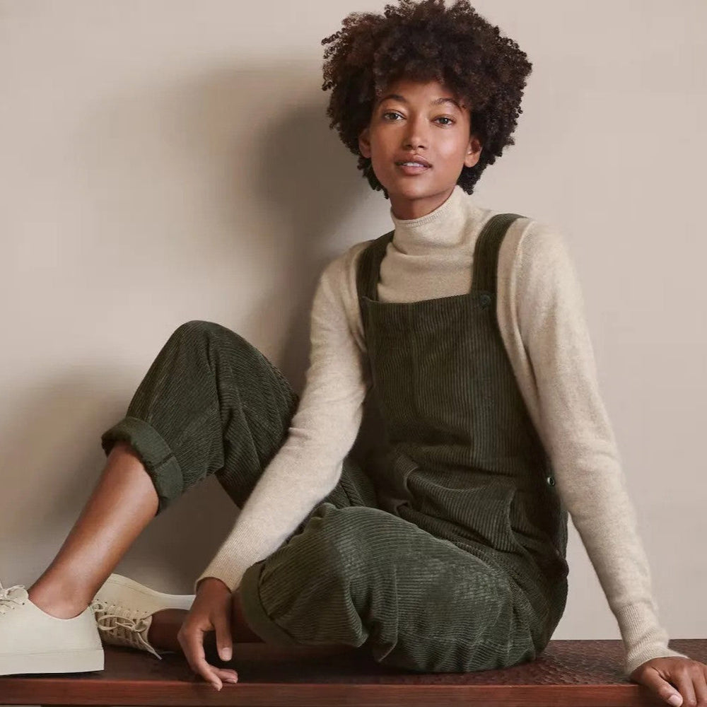 Women's Oversized Corduroy Overalls – Adjustable Retro Fit