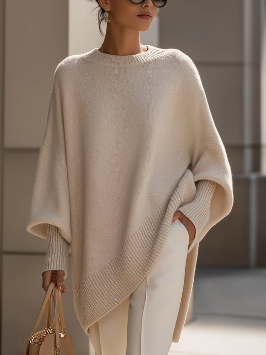Women’s Oversized Knit Poncho – Soft Flowing Everyday Layer