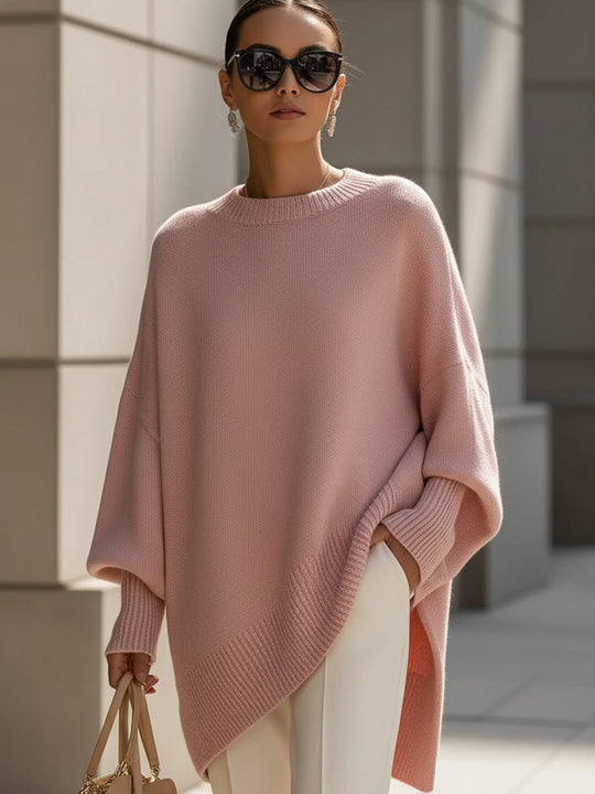 Women’s Oversized Knit Poncho – Soft Flowing Everyday Layer
