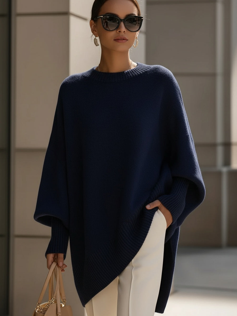 Women’s Oversized Knit Poncho – Soft Flowing Everyday Layer