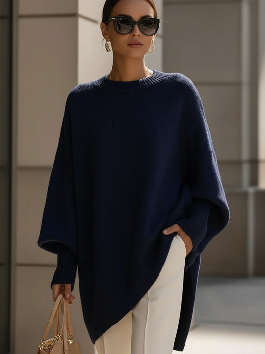 Women’s Oversized Knit Poncho – Soft Flowing Everyday Layer