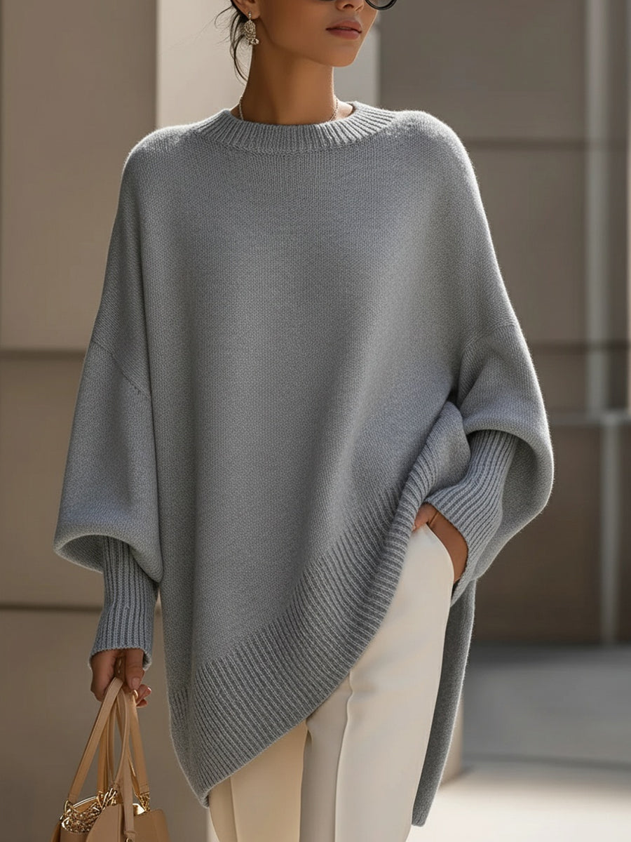 Women’s Oversized Knit Poncho – Soft Flowing Everyday Layer
