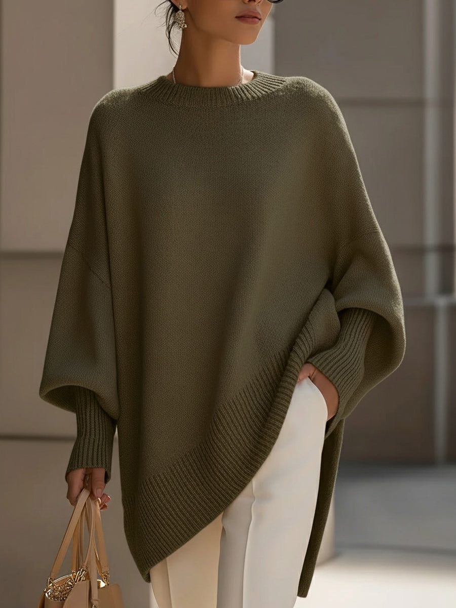 Women’s Oversized Knit Poncho – Soft Flowing Everyday Layer