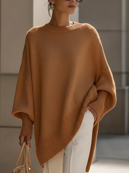 Women’s Oversized Knit Poncho – Soft Flowing Everyday Layer