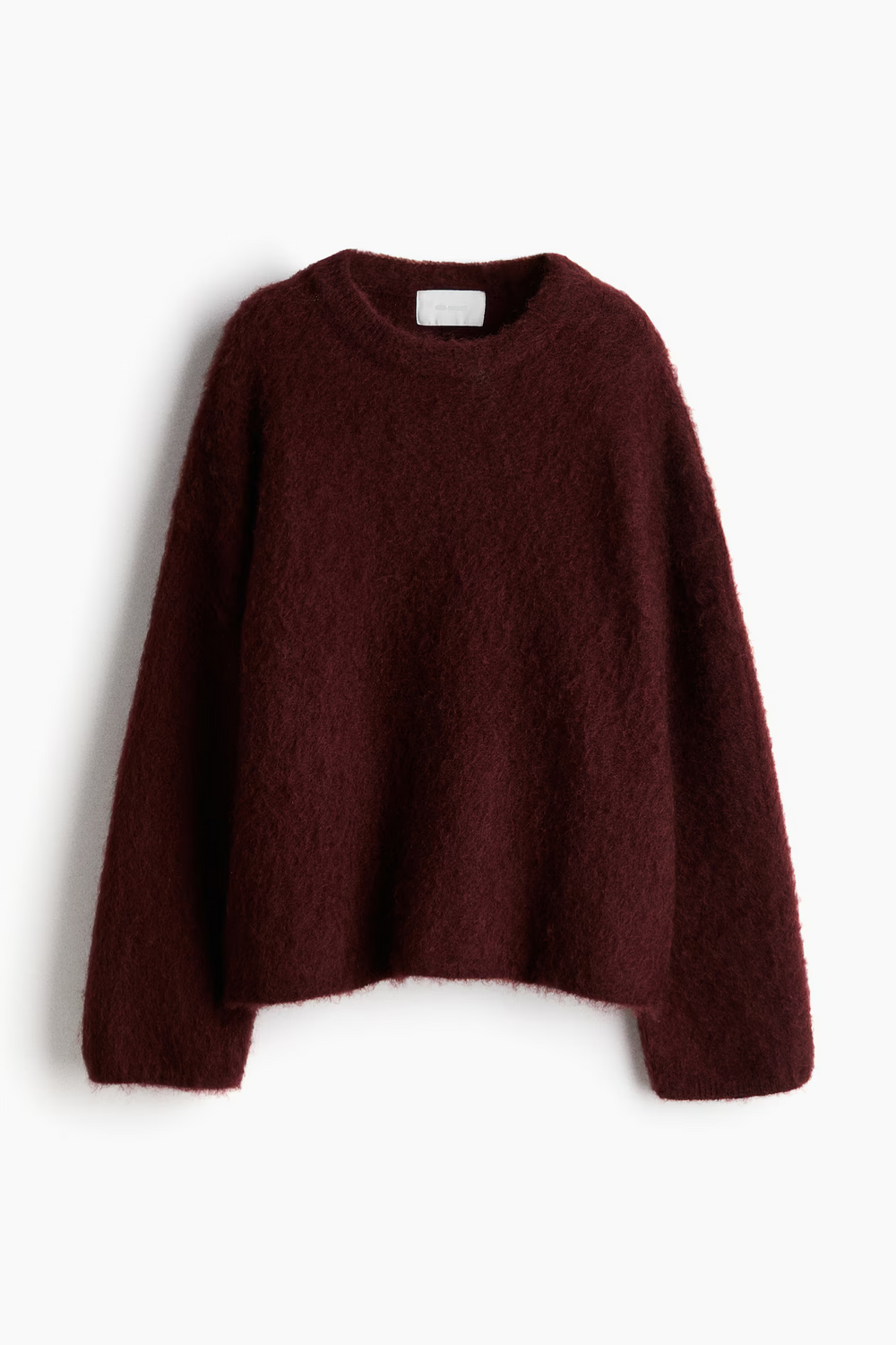 Women's Oversized Mohair-Blend Sweater – Soft Hip-Length Knit