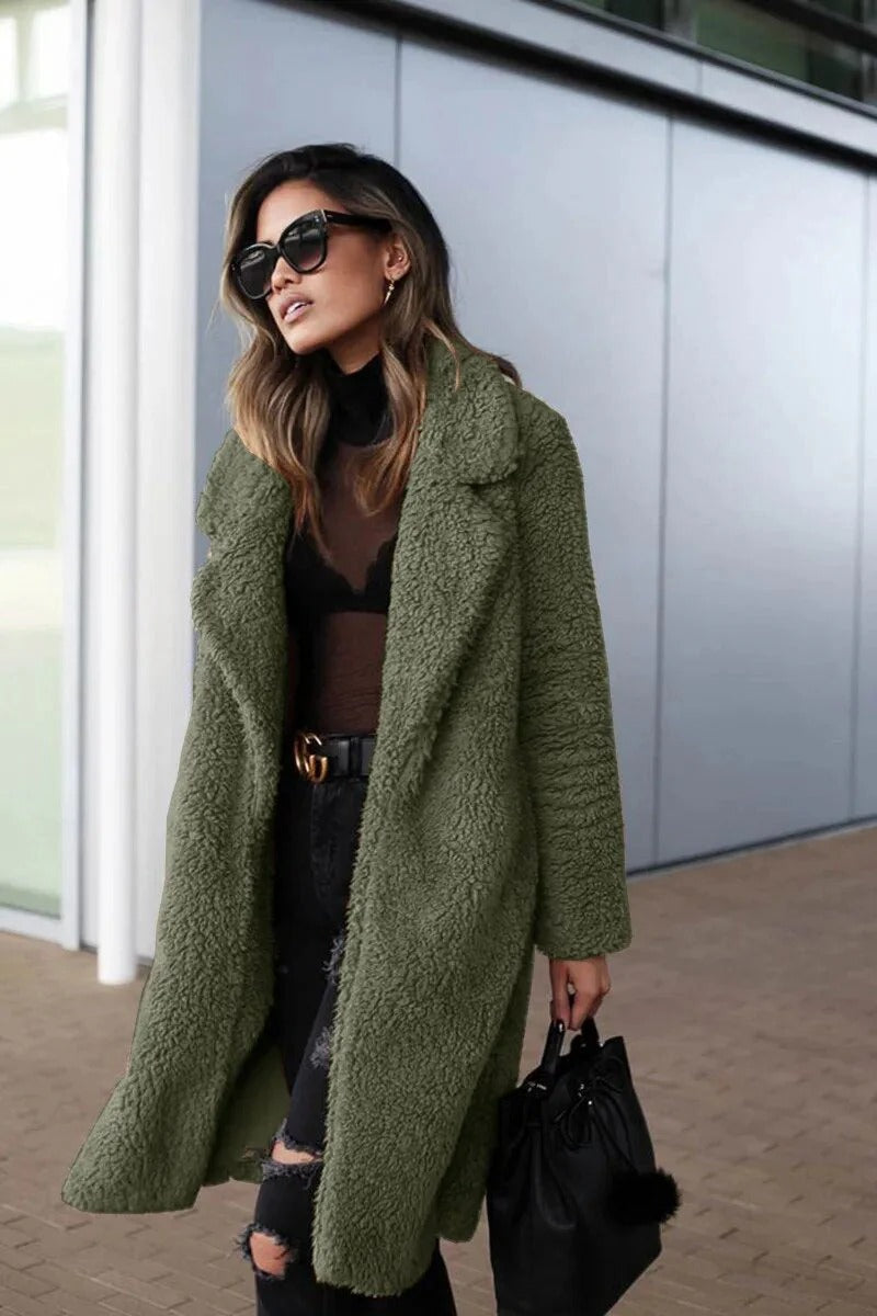 Women's Oversized Teddy Coat – Soft Plush Winter Outerwear