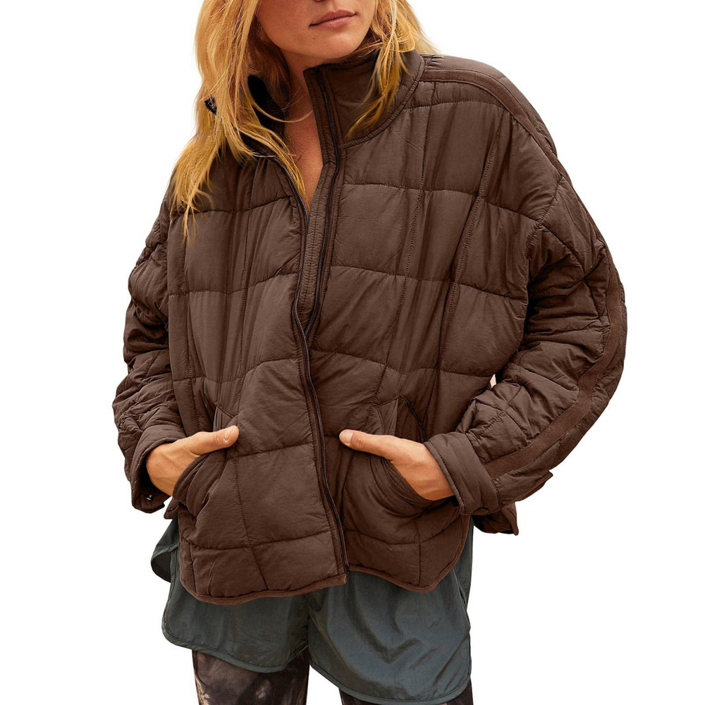 Women's Packable Quilted Jacket – Lightweight Full-Zip Layer