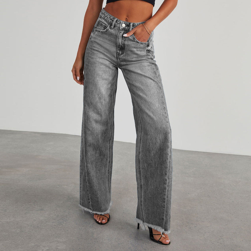 Women's Premium High-Waisted Wide-Leg Denim Jeans