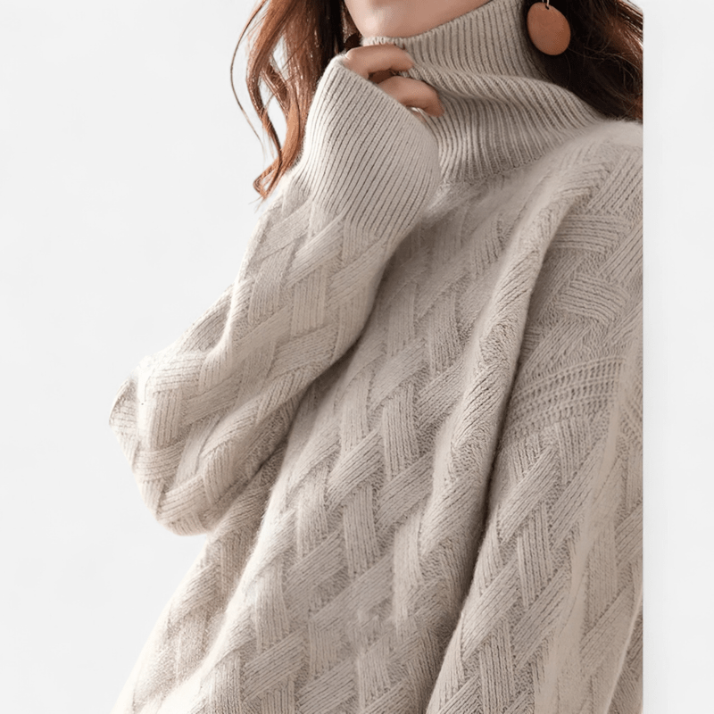 Women’s Premium Turtleneck Sweater – Soft Lightweight Acrylic Knit