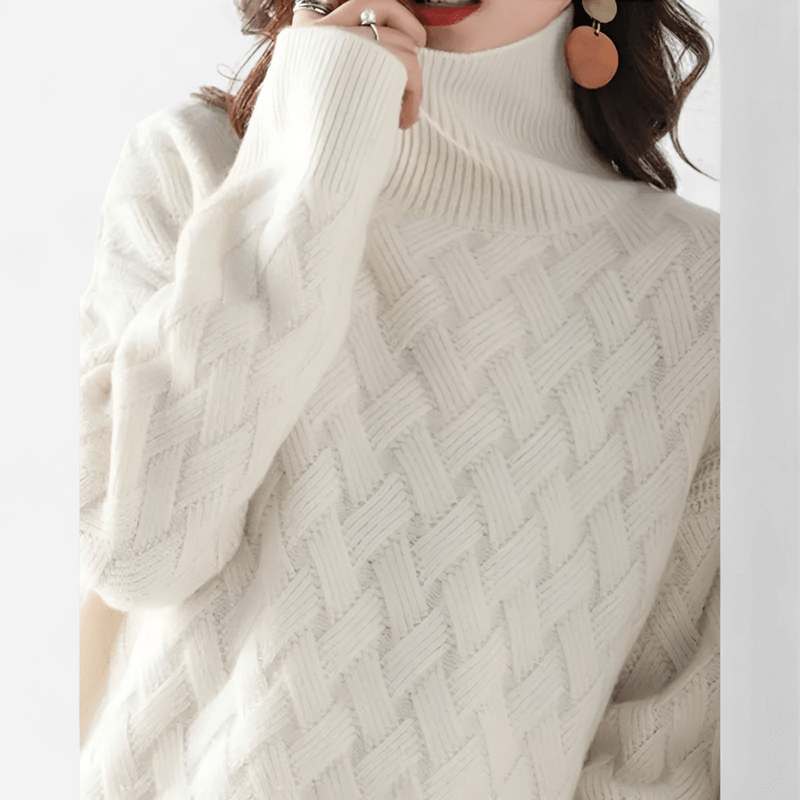 Women’s Premium Turtleneck Sweater – Soft Lightweight Acrylic Knit