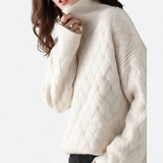 Women’s Premium Turtleneck Sweater – Soft Lightweight Acrylic Knit