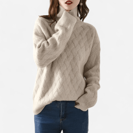 Women’s Premium Turtleneck Sweater – Soft Lightweight Acrylic Knit