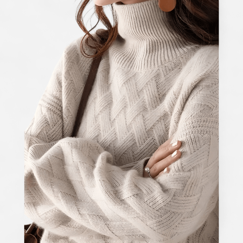 Women’s Premium Turtleneck Sweater – Soft Lightweight Acrylic Knit