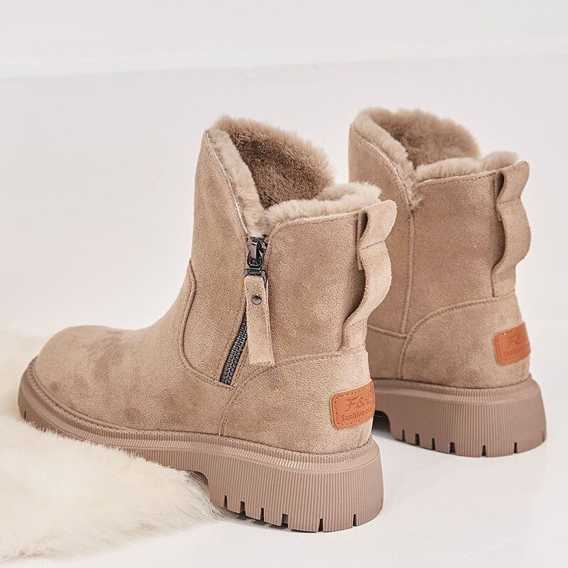 Women's Pull-On Winter Ankle Boots with Warm Lining and Non-Slip Sole, 35–43