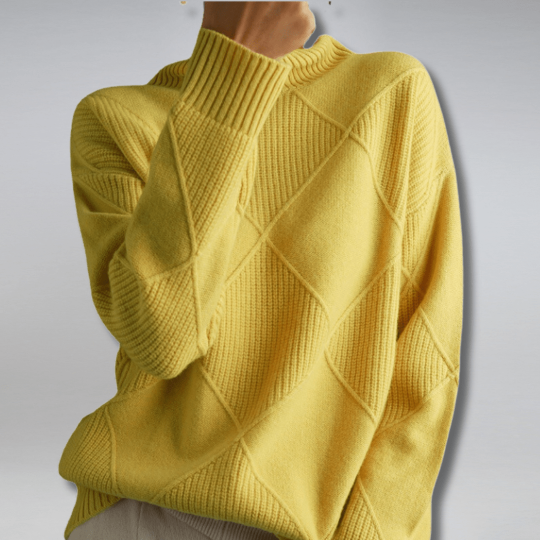 Women’s Ribbed Turtleneck Sweater – Soft Relaxed Long-Sleeve Knit