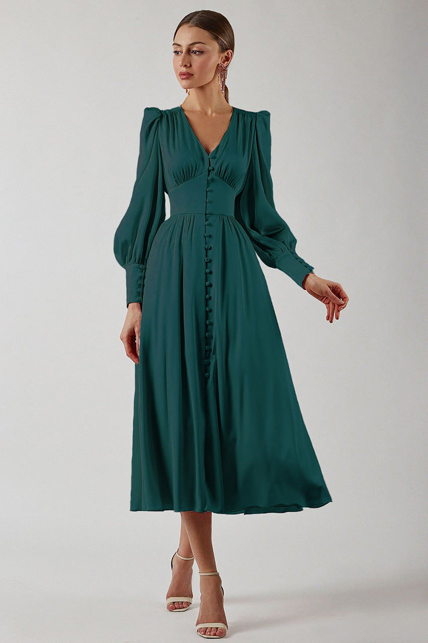 Women's Satin Dress – Fluid Elegant Evening Style