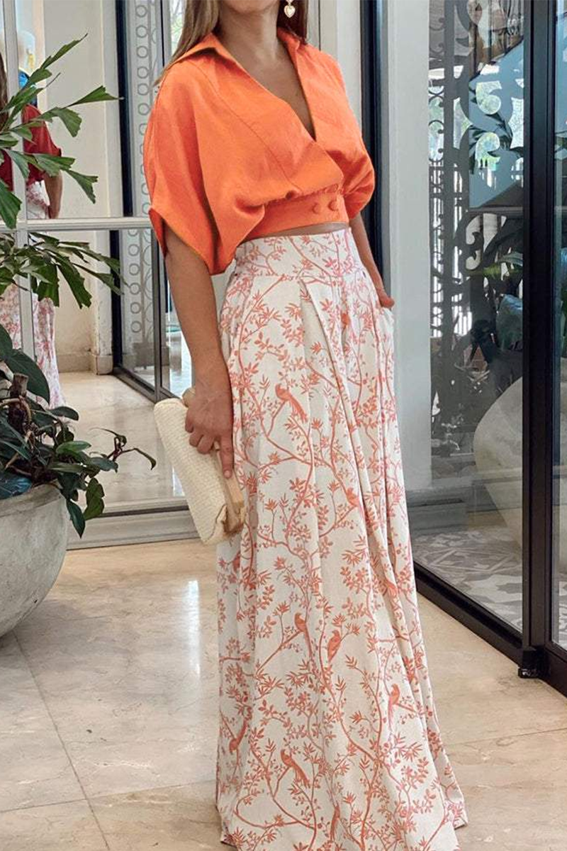 Women's Satin-Look Palazzo Set – Puff-Sleeve Crop Top and High-Waisted Trousers