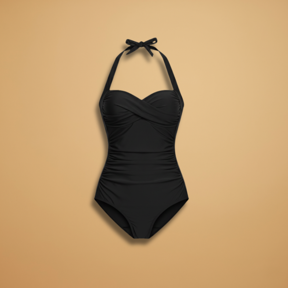 Women's Shaping One-Piece Swimsuit with Twisted Front Drape