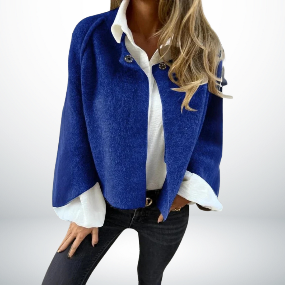Women's Short Coat – Soft Structured Minimalist Outerwear