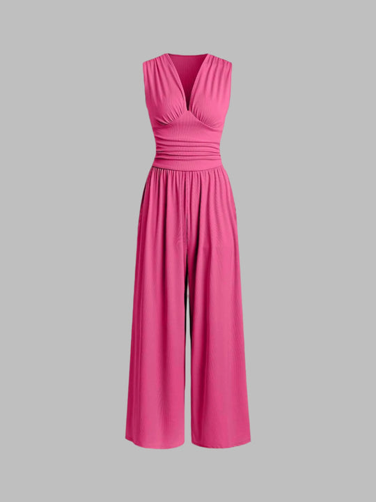 Women’s Sleeveless Wide-Leg Jumpsuit – Chic Outfit for Dinners and Events