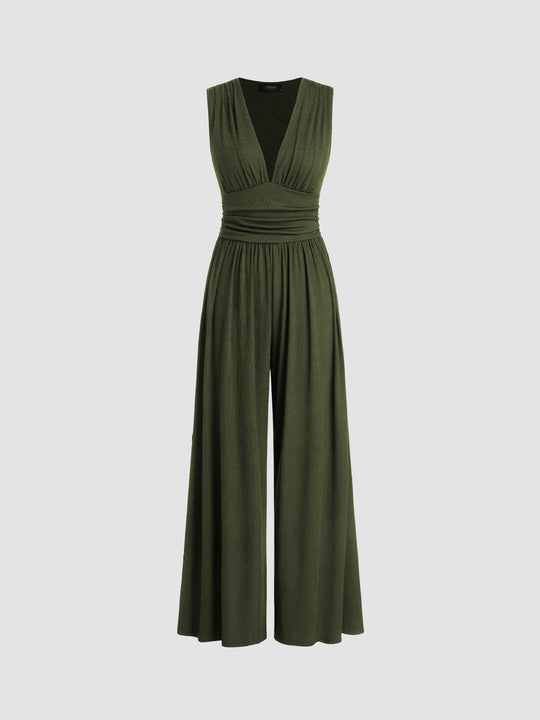 Women’s Sleeveless Wide-Leg Jumpsuit – Chic Outfit for Dinners and Events