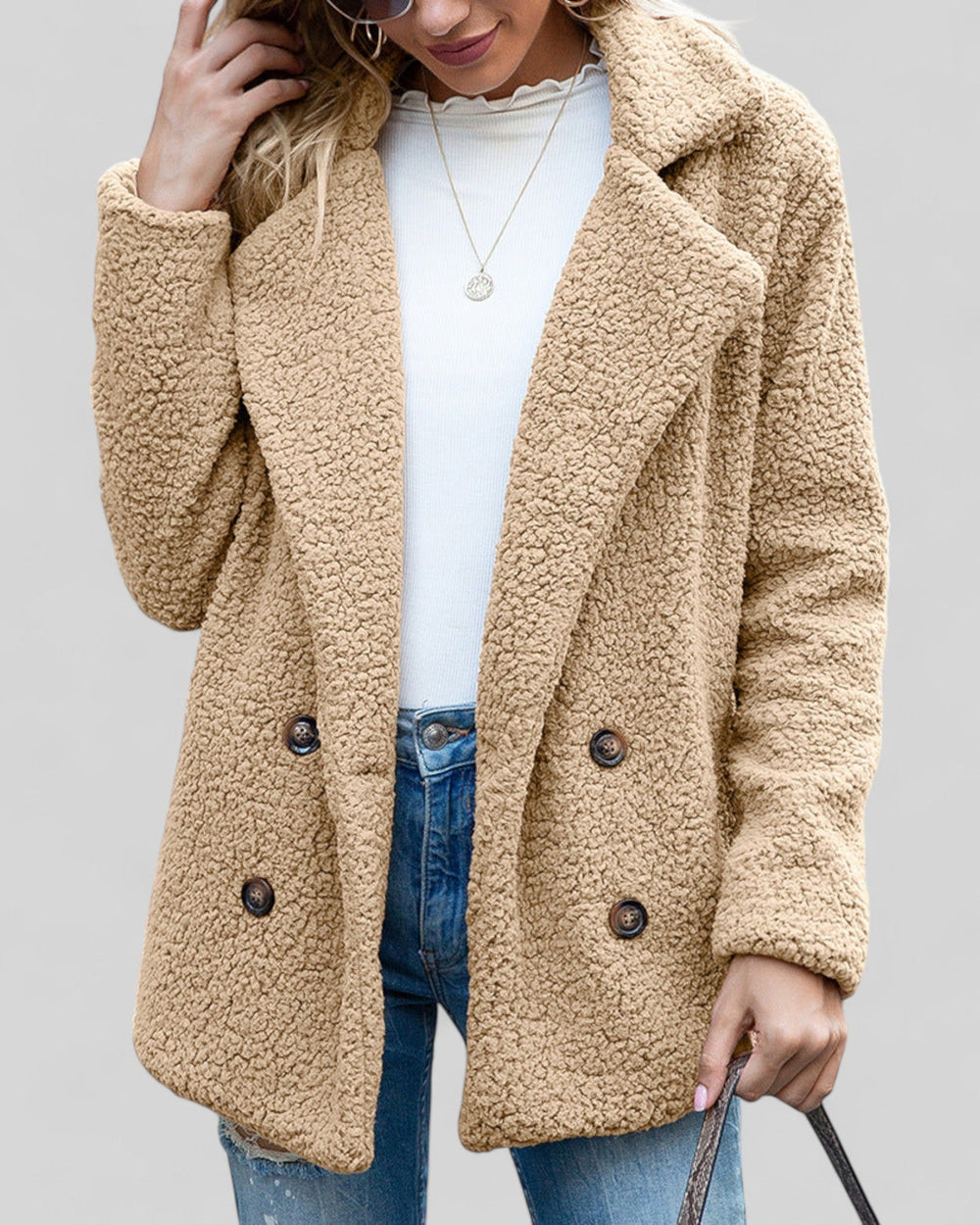 Women's Soft Lightweight Coat with Flattering Fit and Pockets