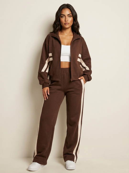 Women’s Sporty-Chic Lounge Set – Comfortable Two-Piece Everyday Outfit